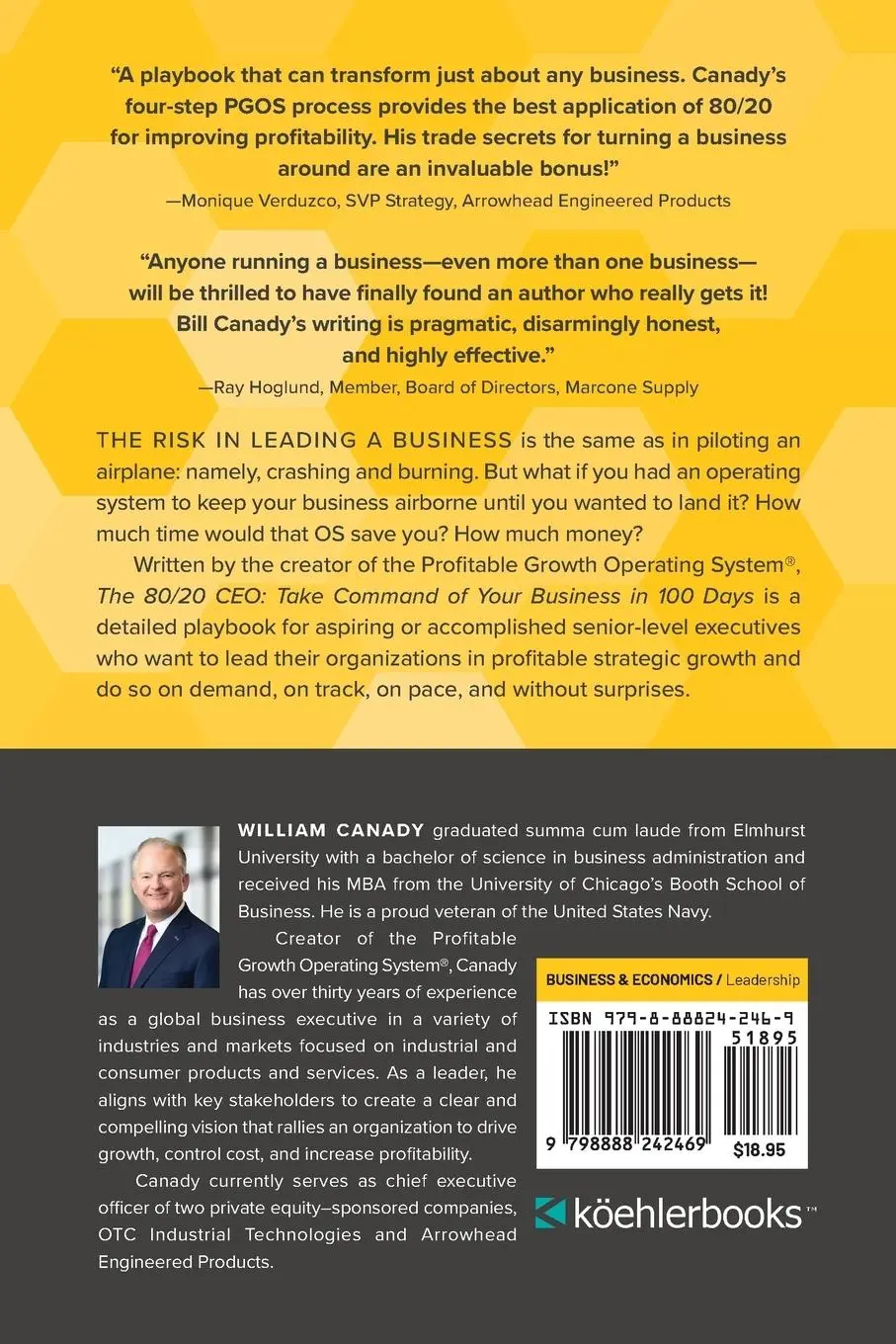 Rückseite: 9798888242469 | The 80/20 CEO | Take Command of Your Business in 100 Days | Canady