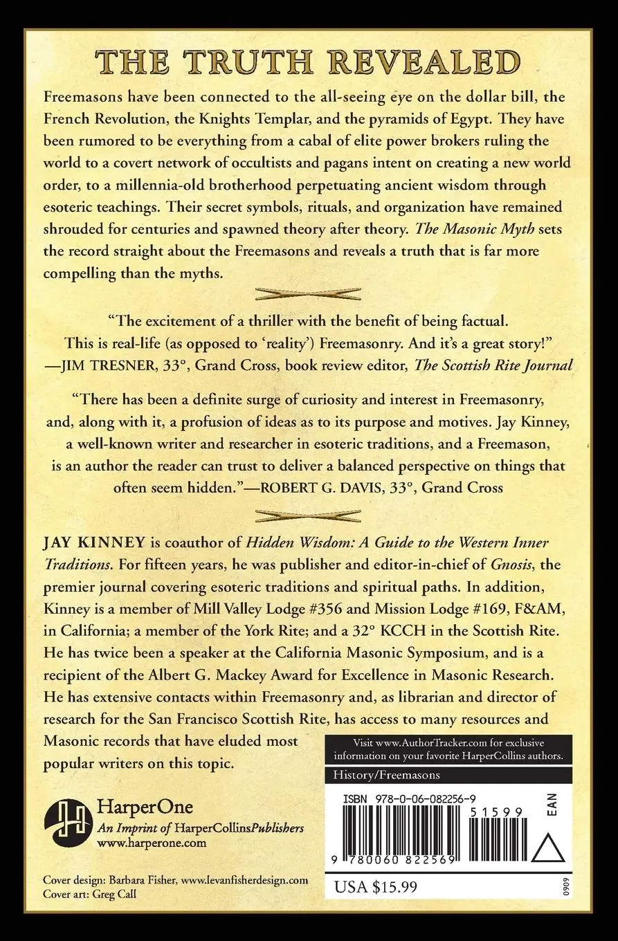 Rückseite: 9780060822569 | The Masonic Myth | Jay Kinney | Taschenbuch | Englisch | 2009