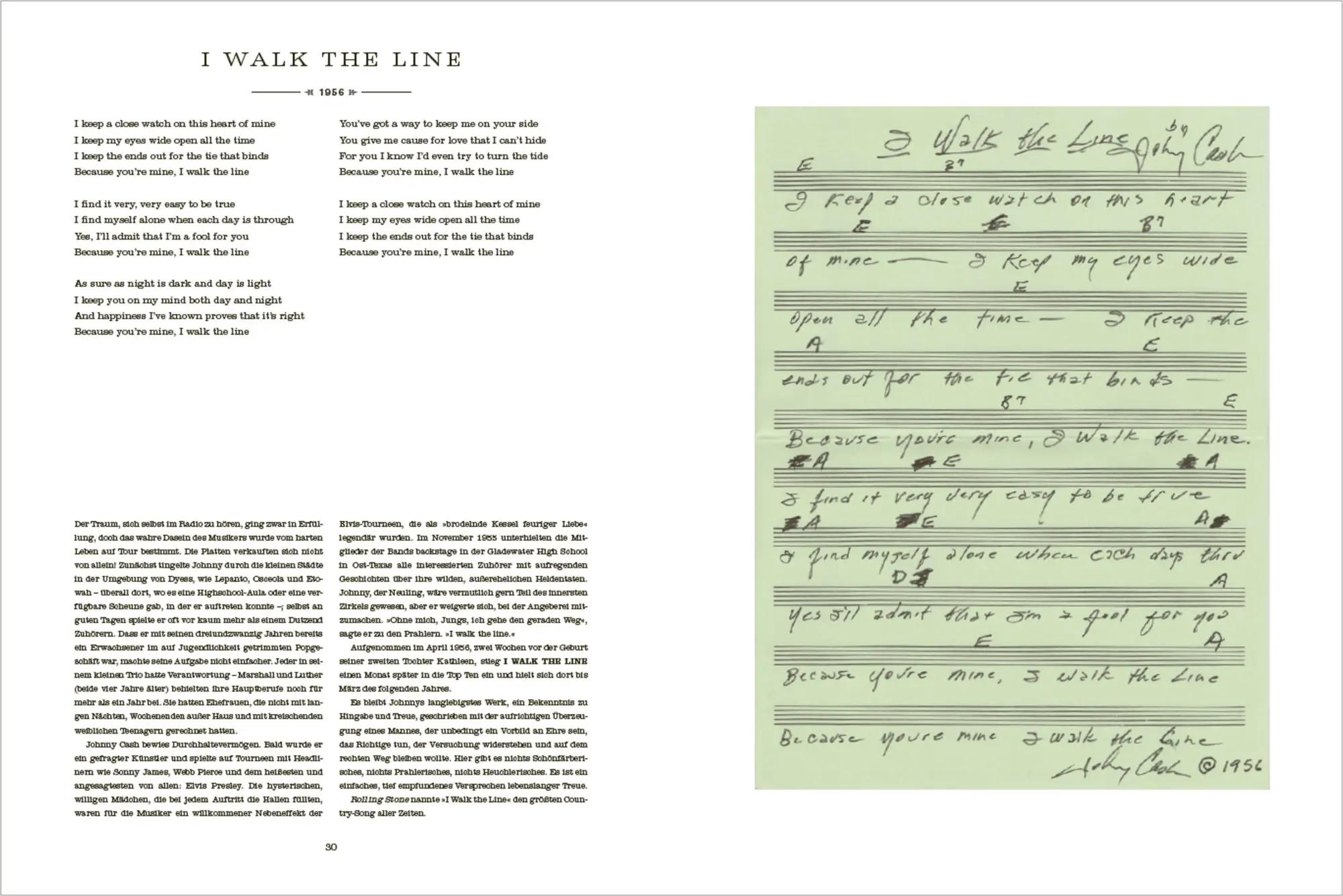Bild: 9783442762569 | The Life in Lyrics | Sein Leben, seine Texte | Johnny Cash | Buch