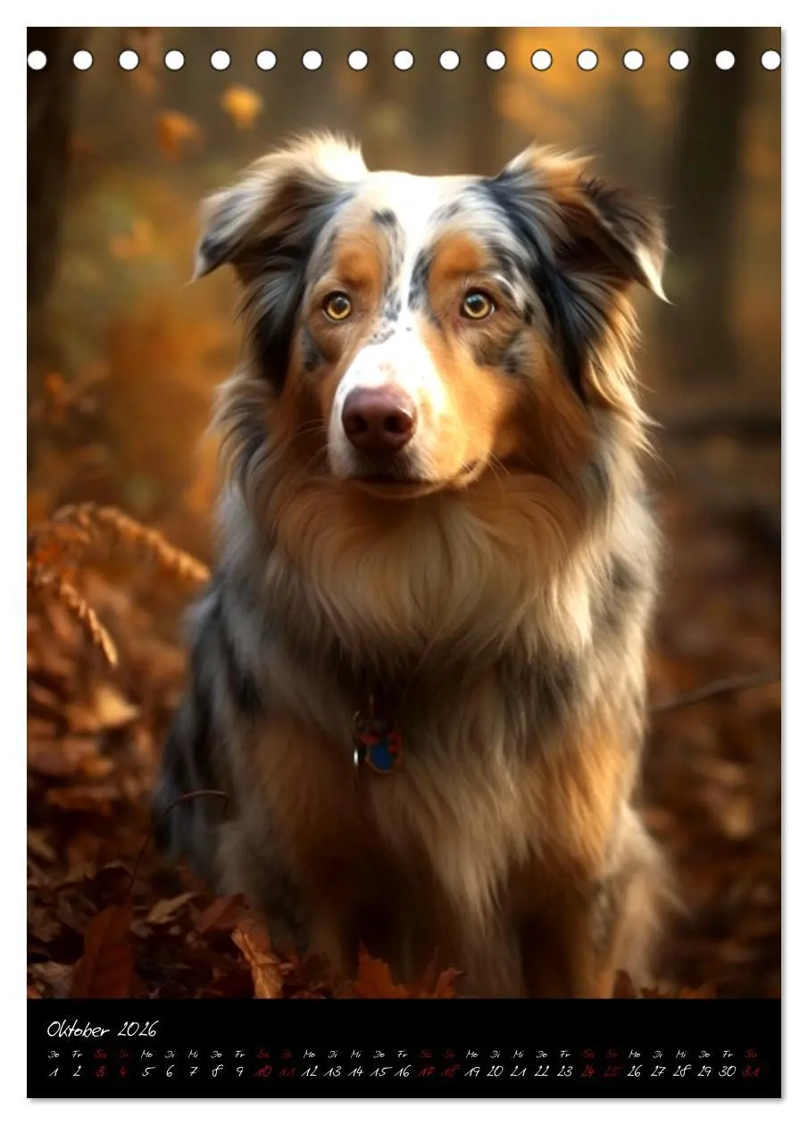 Bild: 9783516322569 | Australian Shepherd (Tischkalender 2026 DIN A5 hoch), CALVENDO...