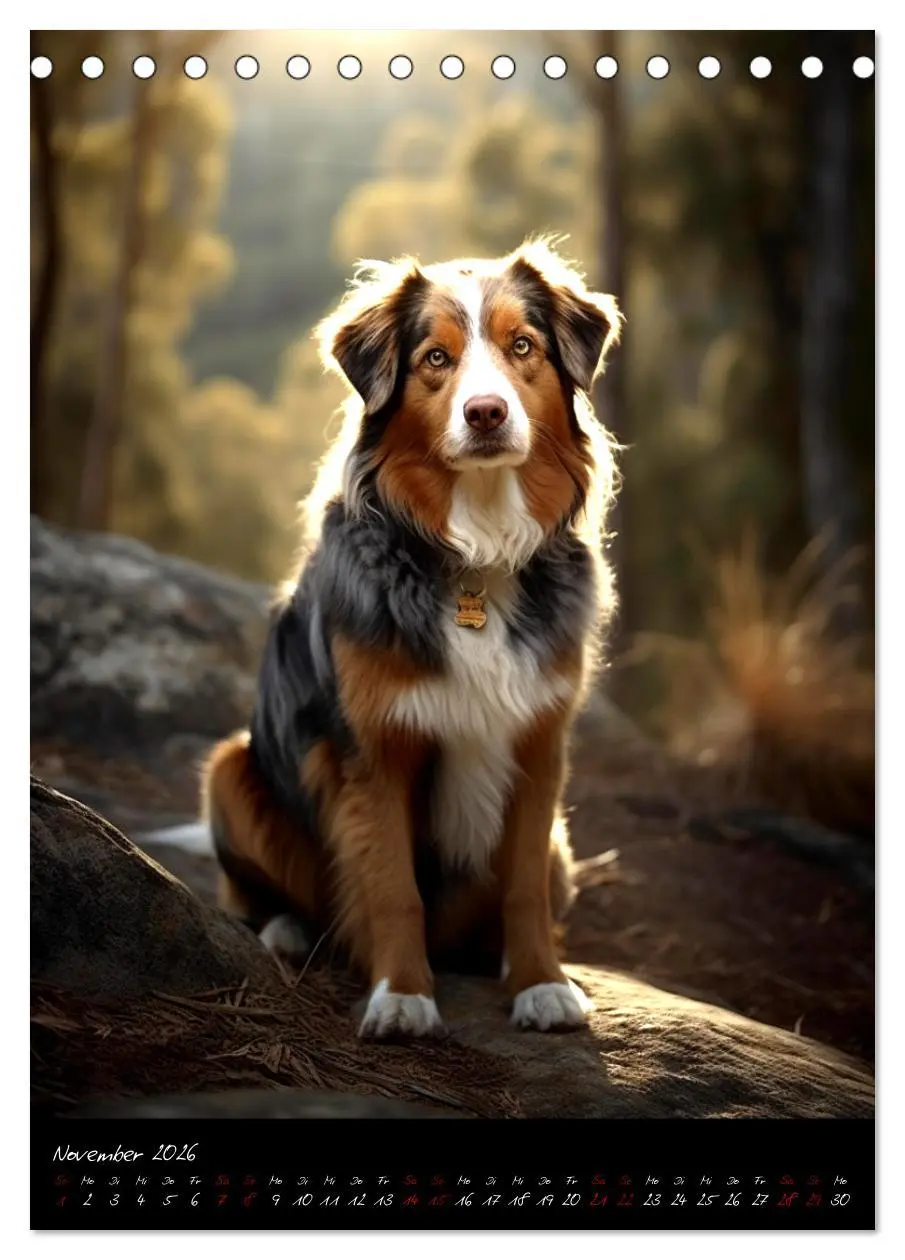 Bild: 9783516322569 | Australian Shepherd (Tischkalender 2026 DIN A5 hoch), CALVENDO...