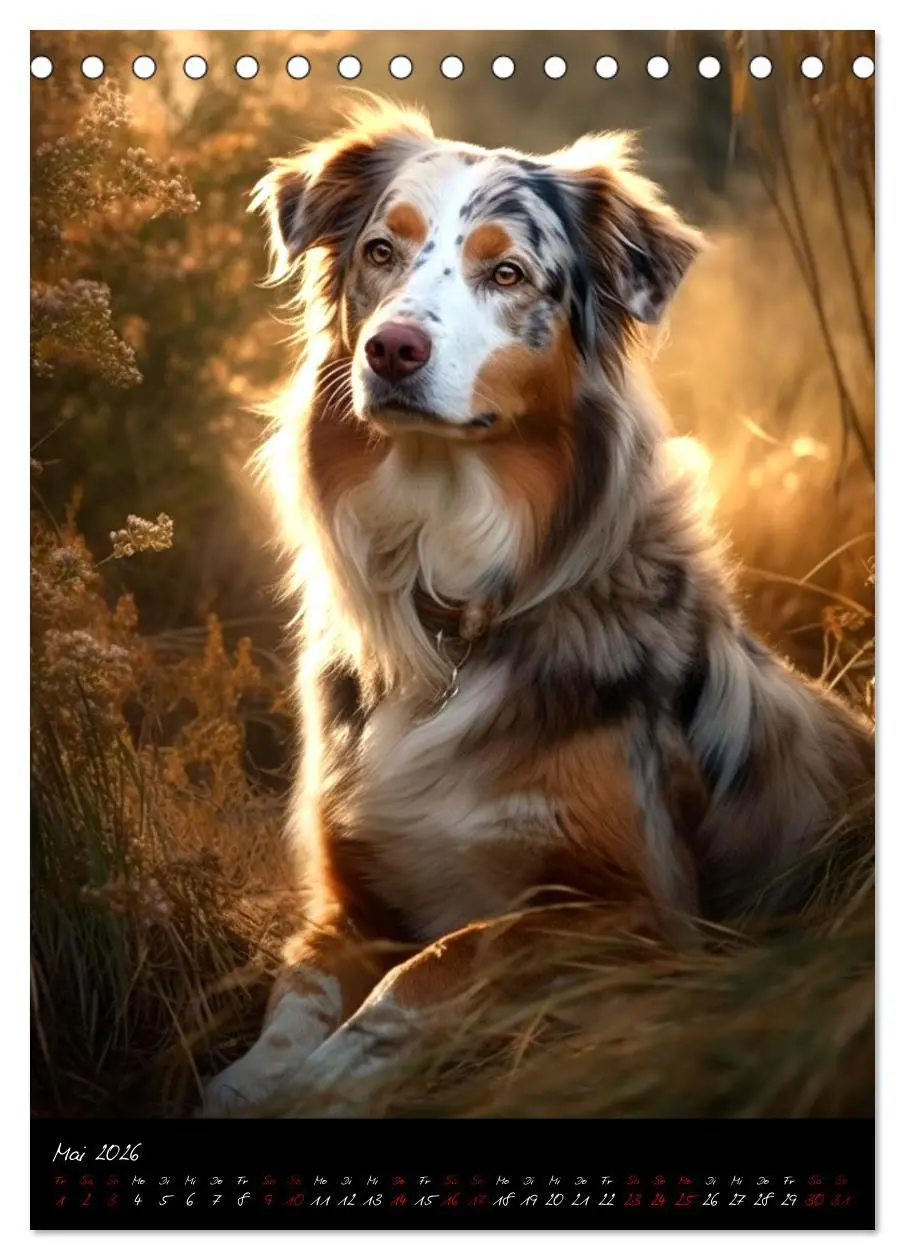 Bild: 9783516322569 | Australian Shepherd (Tischkalender 2026 DIN A5 hoch), CALVENDO...