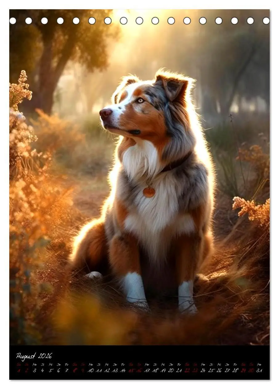 Bild: 9783516322569 | Australian Shepherd (Tischkalender 2026 DIN A5 hoch), CALVENDO...