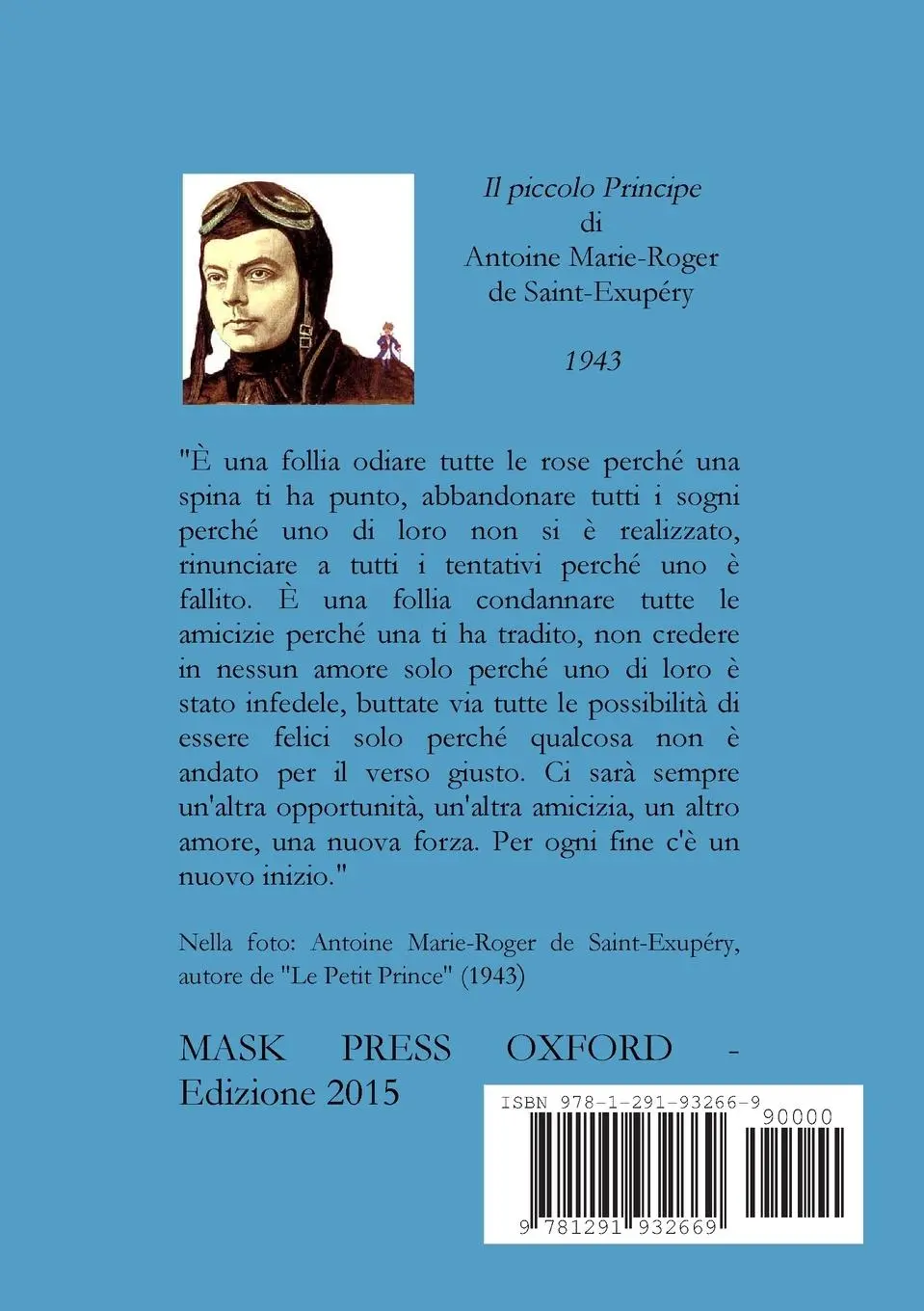 Rückseite: 9781291932669 | Il piccolo Principe | Antoine de Saint-Exupéry | Taschenbuch | 2014