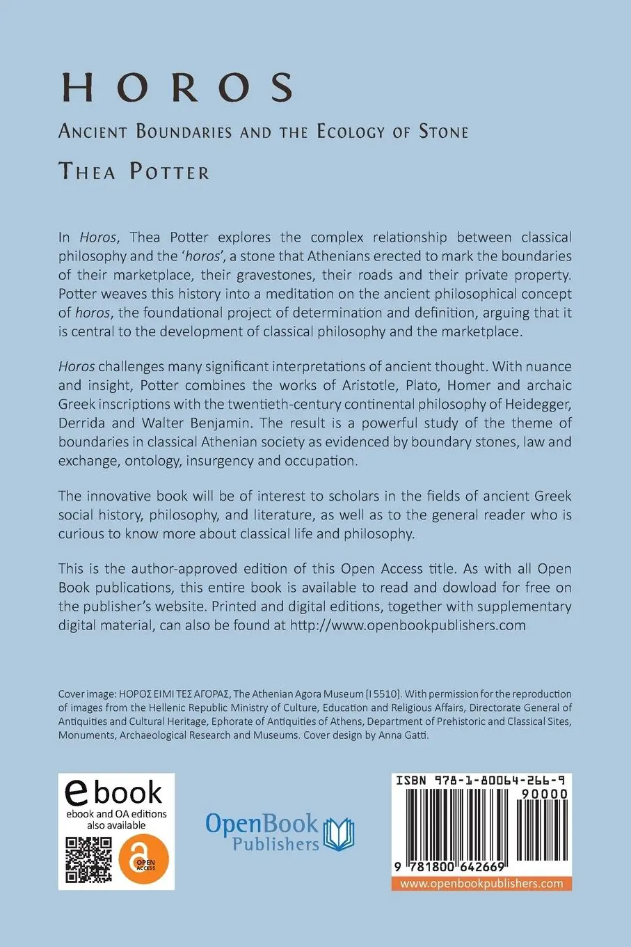 Rückseite: 9781800642669 | Horos | Ancient Boundaries and the Ecology of Stone | Thea Potter