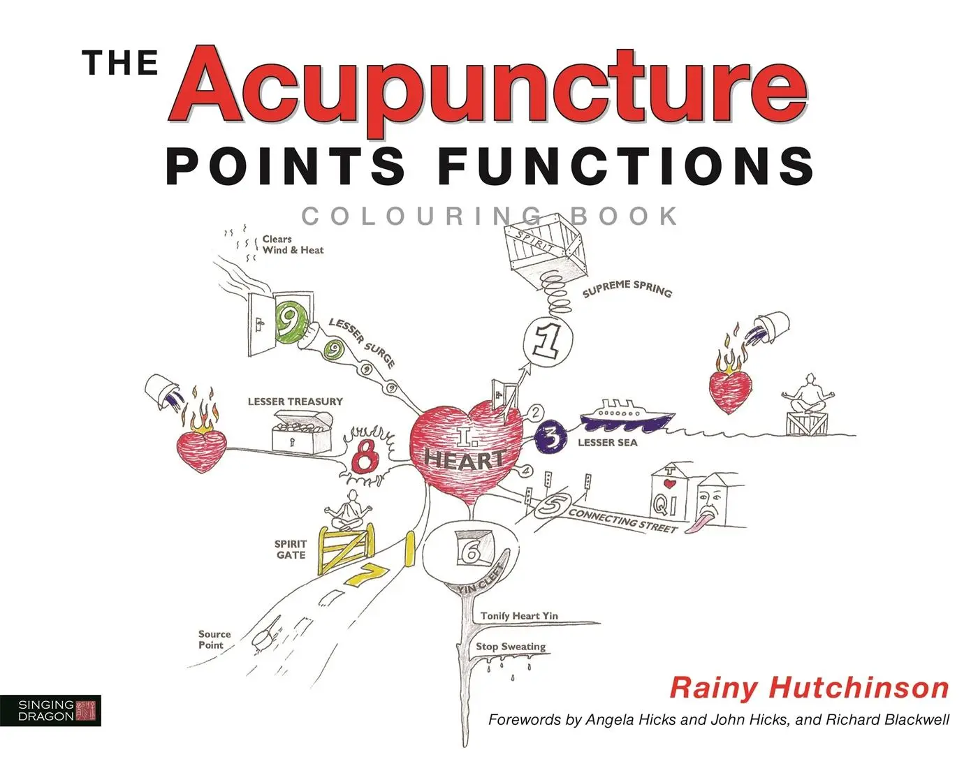 Cover: 9781848192669 | The Acupuncture Points Functions Colouring Book | Rainy Hutchinson
