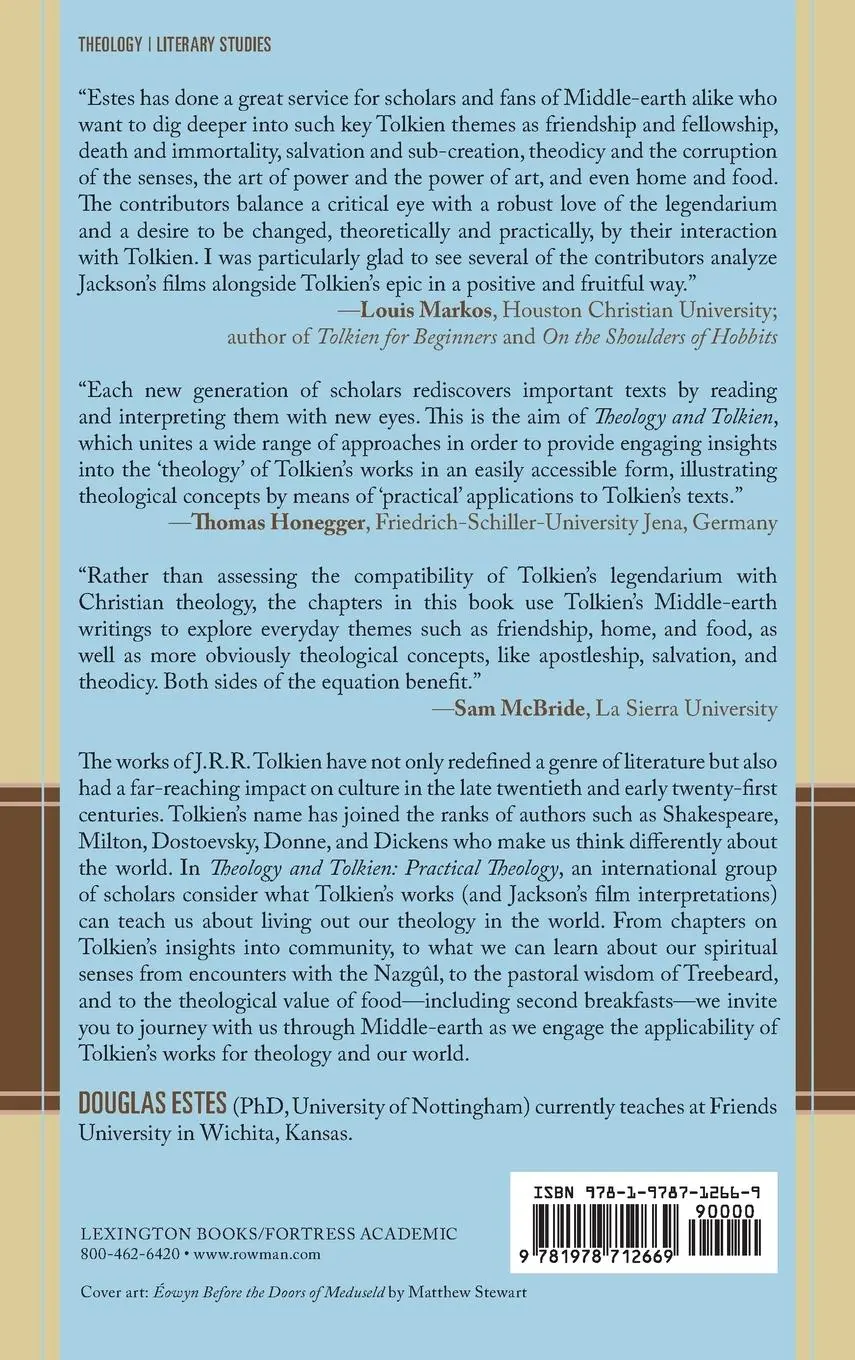 Rückseite: 9781978712669 | Theology and Tolkien | Practical Theology | Douglas Estes | Buch