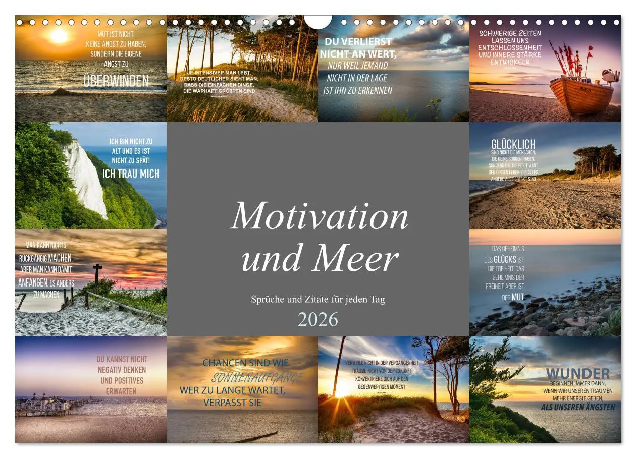 Cover: 9783457692769 | Motivation und Meer (Wandkalender 2026 DIN A3 quer), CALVENDO...