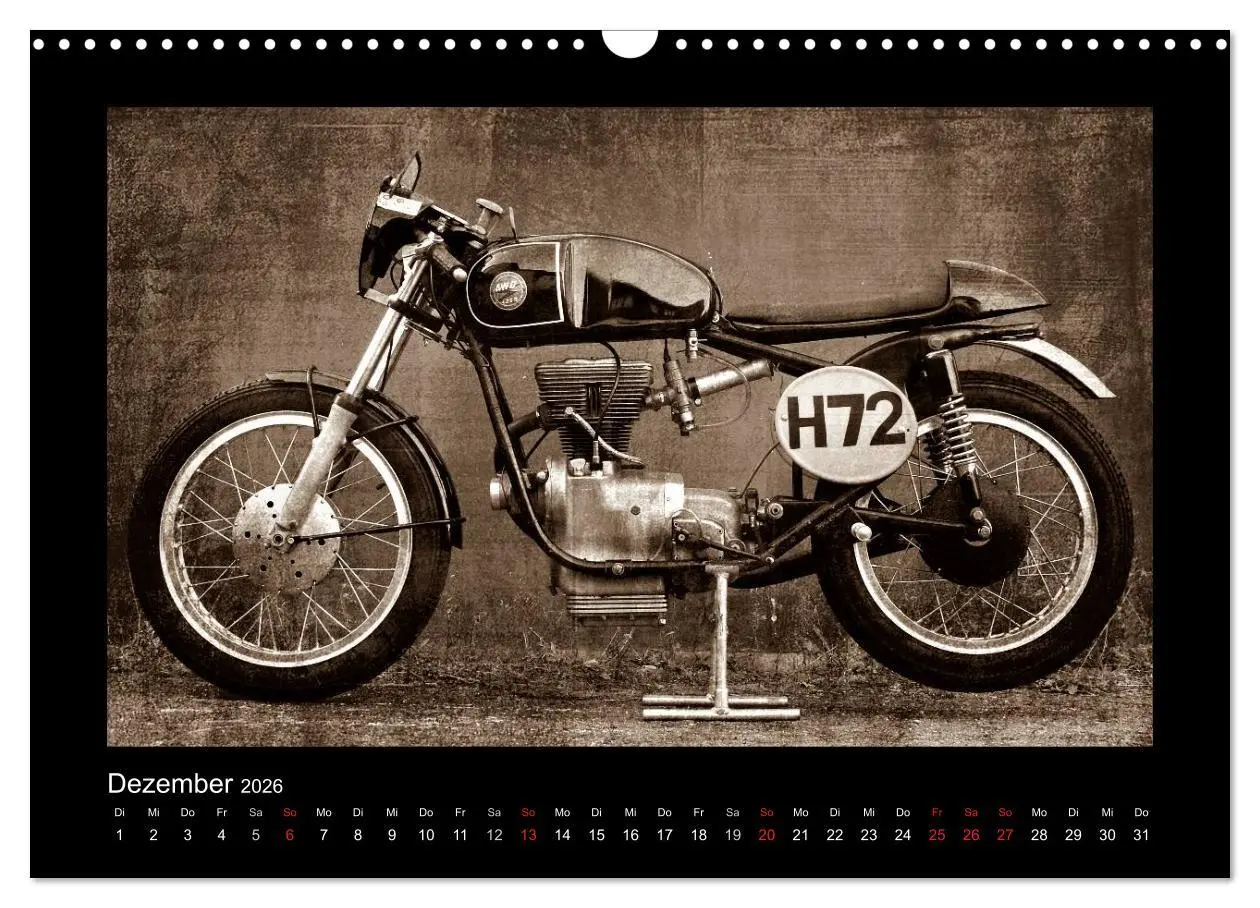 Bild: 9783516232769 | Motorrad Oldtimer (Wandkalender 2026 DIN A3 quer), CALVENDO...