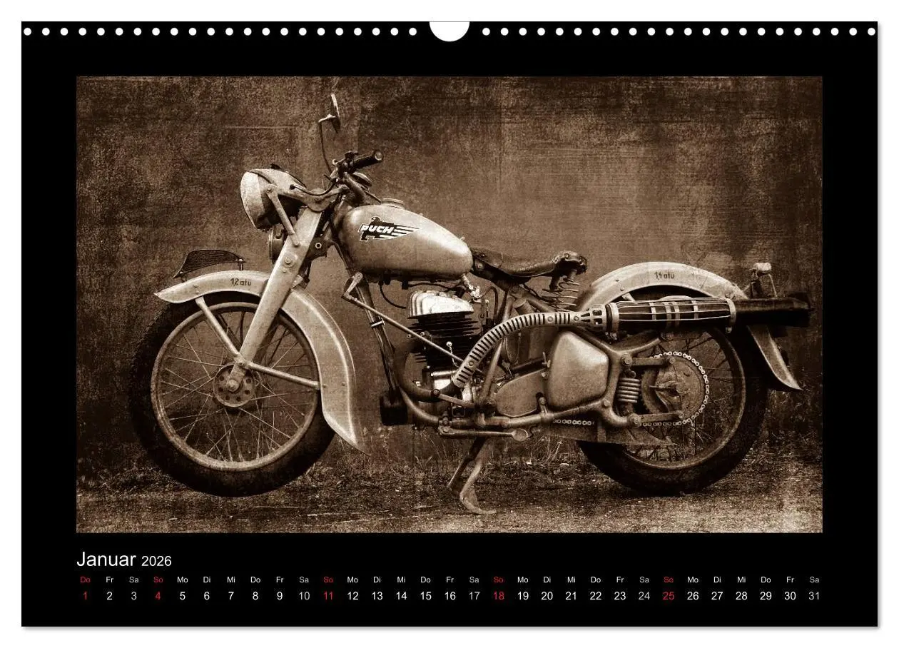 Bild: 9783516232769 | Motorrad Oldtimer (Wandkalender 2026 DIN A3 quer), CALVENDO...