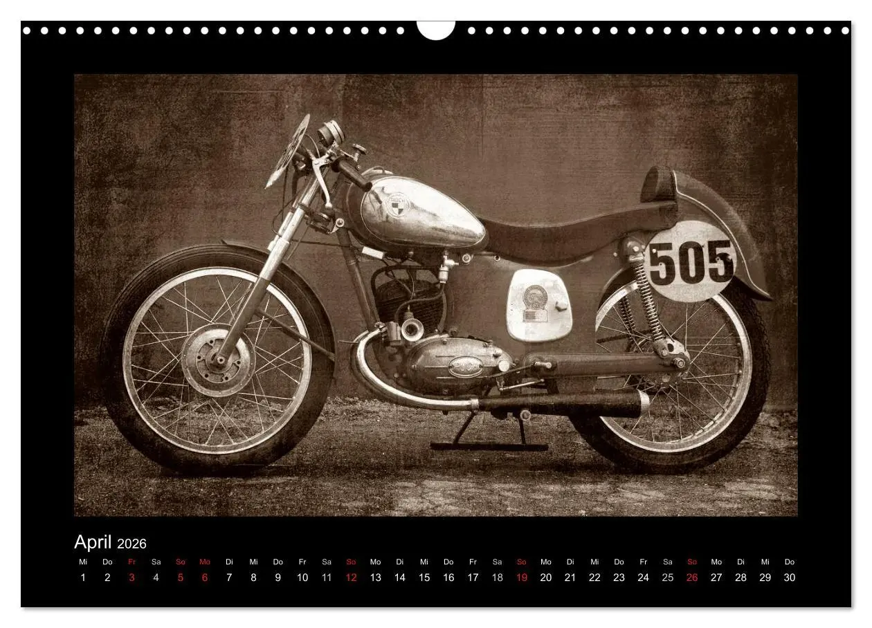 Bild: 9783516232769 | Motorrad Oldtimer (Wandkalender 2026 DIN A3 quer), CALVENDO...