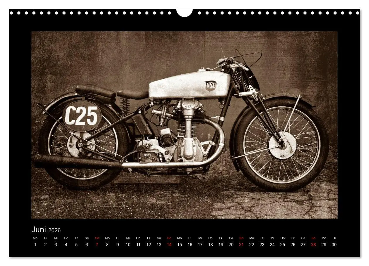 Bild: 9783516232769 | Motorrad Oldtimer (Wandkalender 2026 DIN A3 quer), CALVENDO...