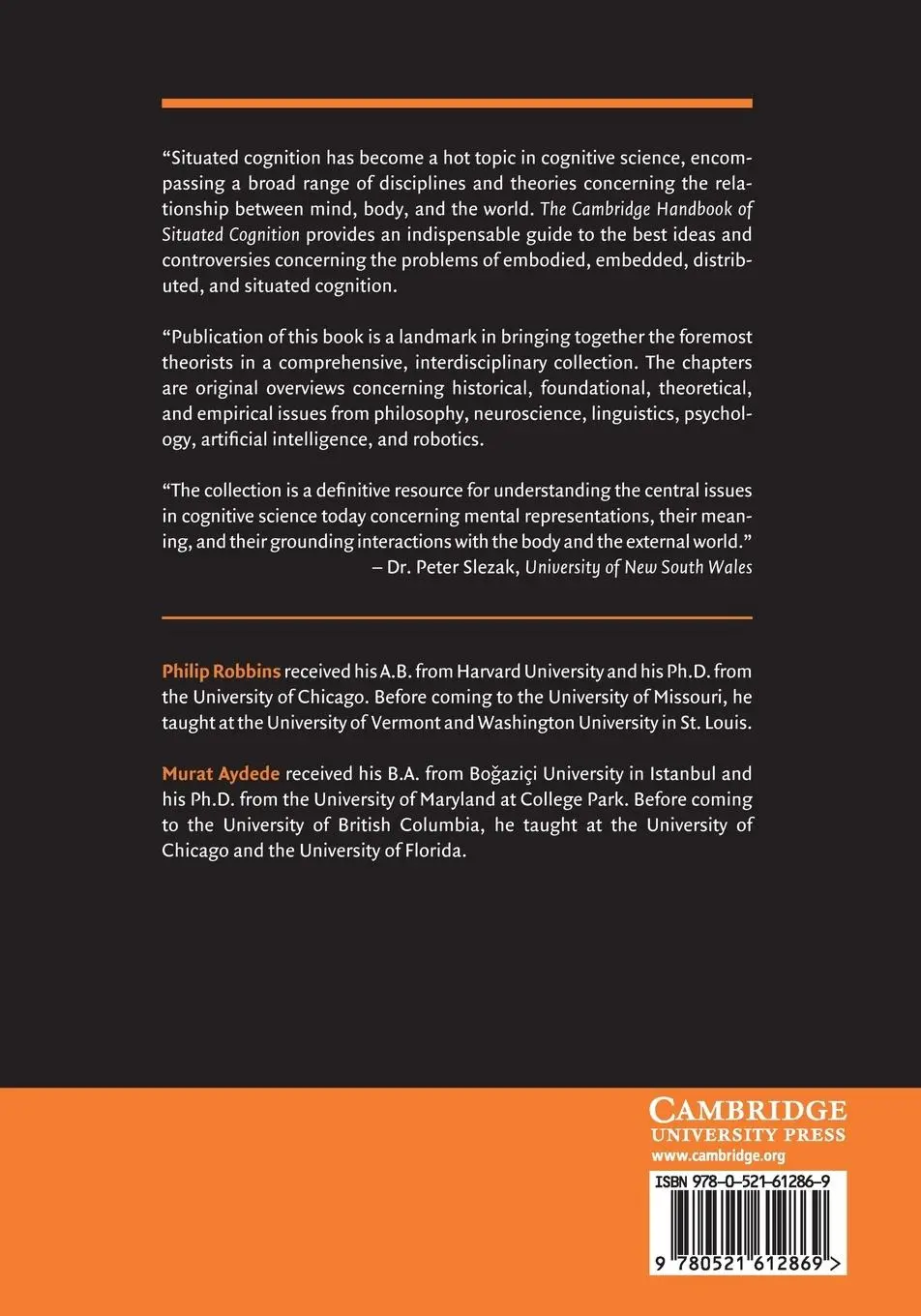 Rückseite: 9780521612869 | The Cambridge Handbook of Situated Cognition | Philip Robbins (u. a.)