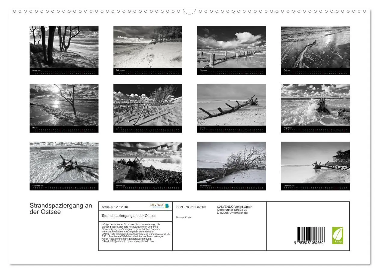 Bild: 9783516082869 | Strandspaziergang an der Ostsee (hochwertiger Premium Wandkalender...