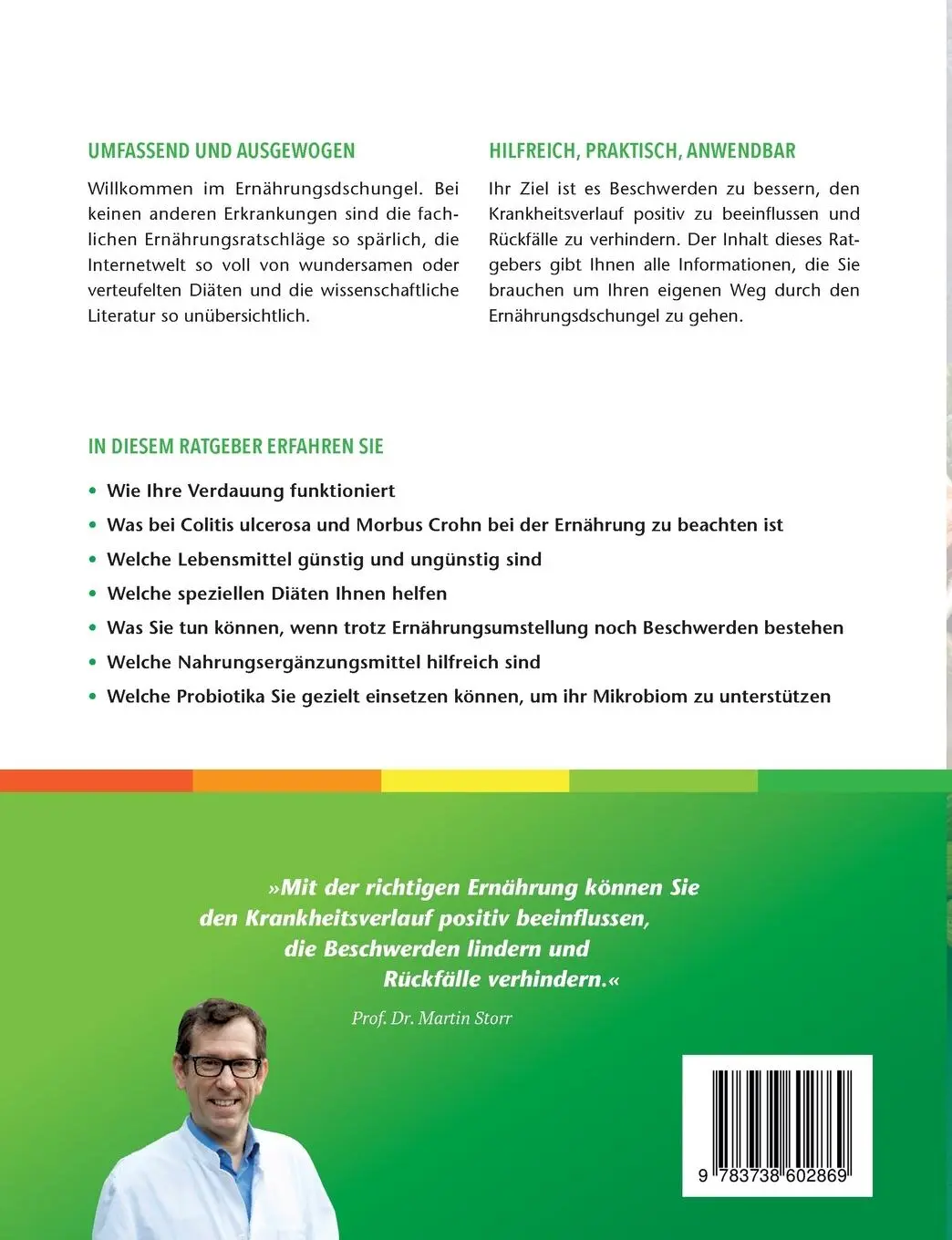 Rückseite: 9783738602869 | Colitis ulcerosa &amp; Morbus Crohn | Gesund essen - So wird's gemacht