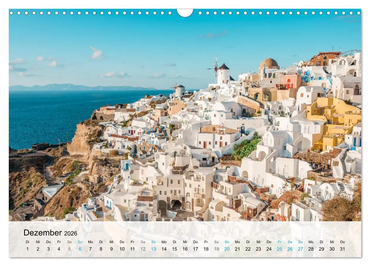 Bild: 9783457672969 | Oia Santorini - Bilderbuch-Dorf von Griechenland (Wandkalender 2026...