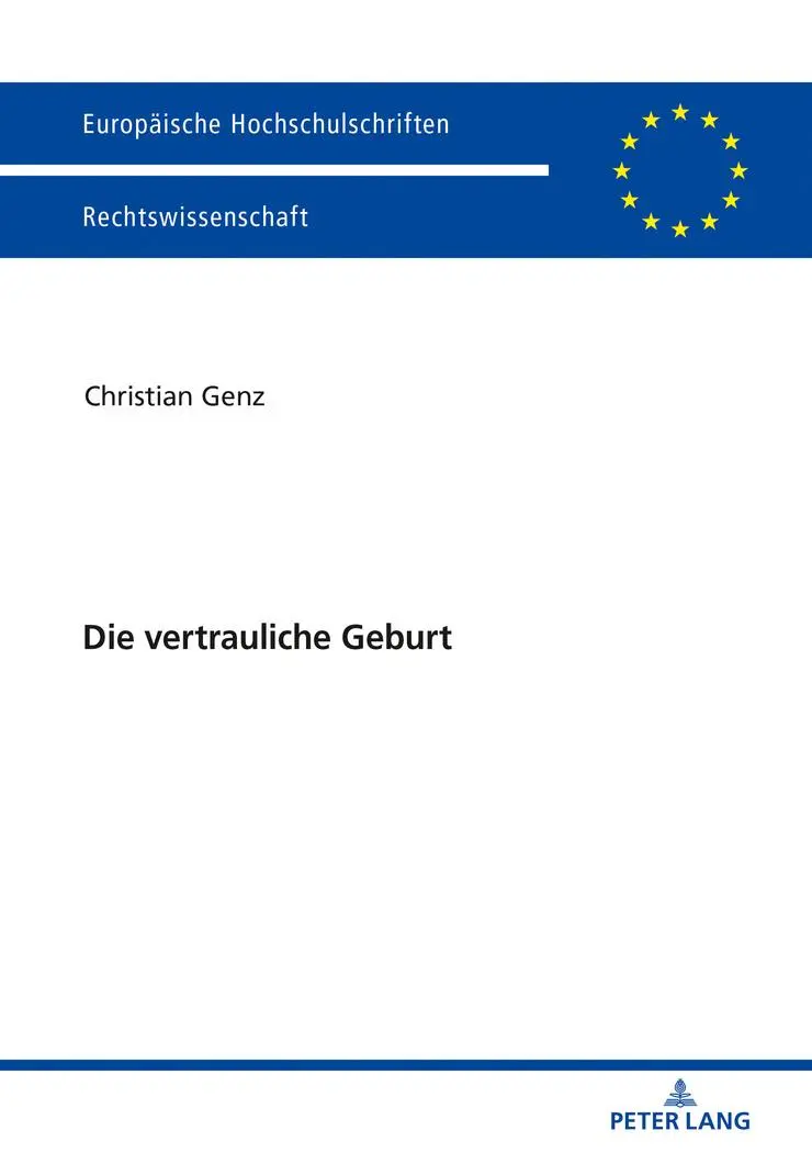 Cover: 9783631742969 | Die vertrauliche Geburt | Christian Genz | Taschenbuch | Deutsch