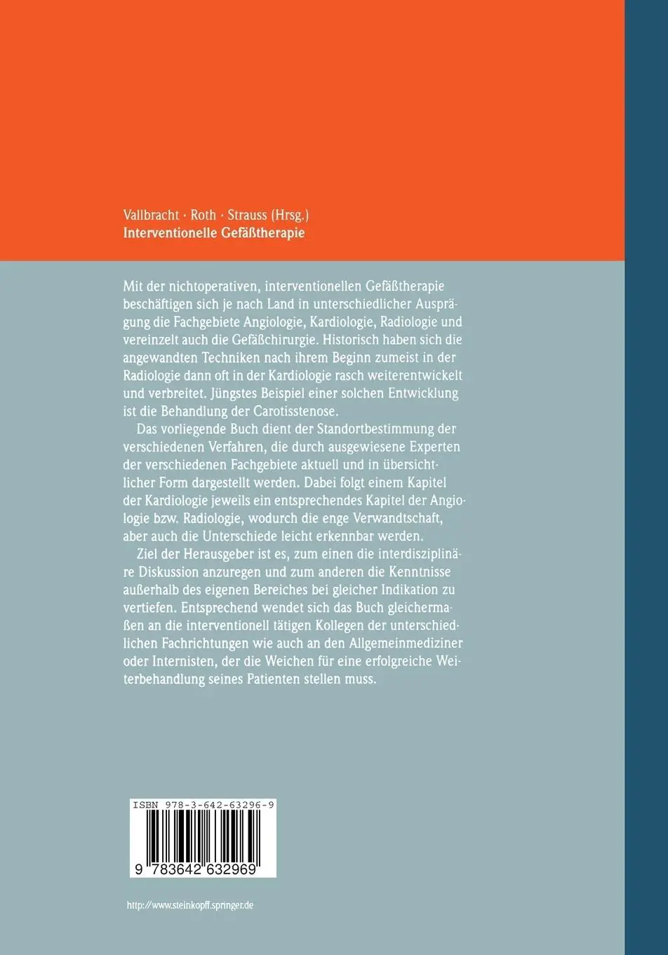 Rückseite: 9783642632969 | Interventionelle Gefäßtherapie | C. Vallbracht (u. a.) | Taschenbuch