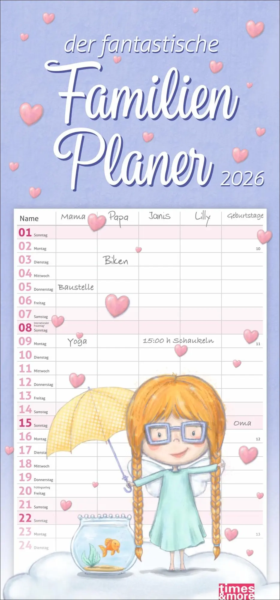 Cover: 9783756412969 | times&amp;more Zauberwesen Familienplaner 2026 | Dagmar Moritz | Kalender