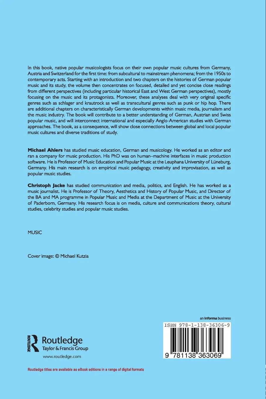 Rückseite: 9781138363069 | Perspectives on German Popular Music | Michael Ahlers (u. a.) | Buch