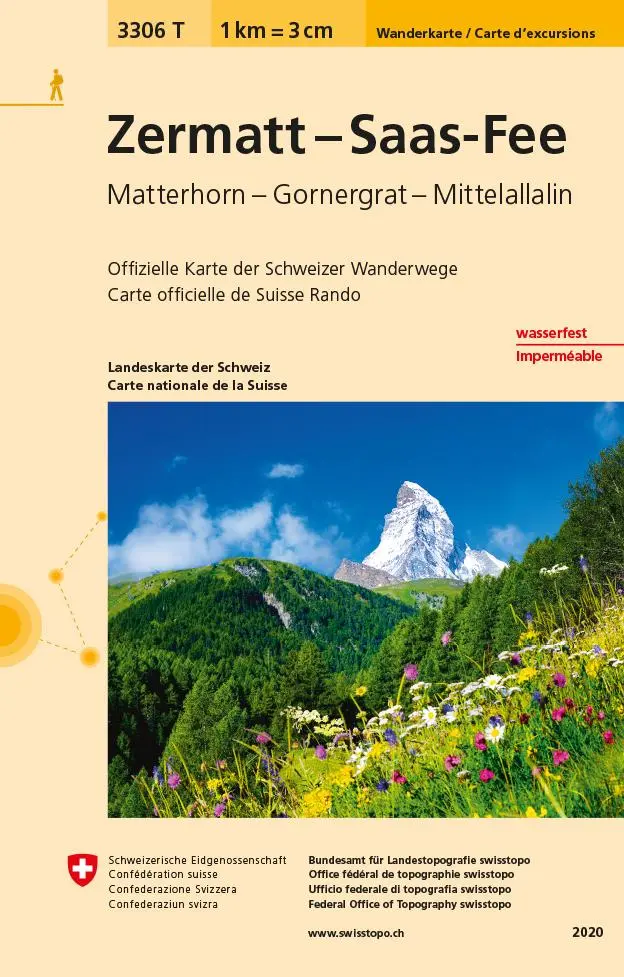 Cover: 9783302333069 | Swisstopo 1 : 33 333 Zermatt - Saas Fee | swisstopo | (Land-)Karte