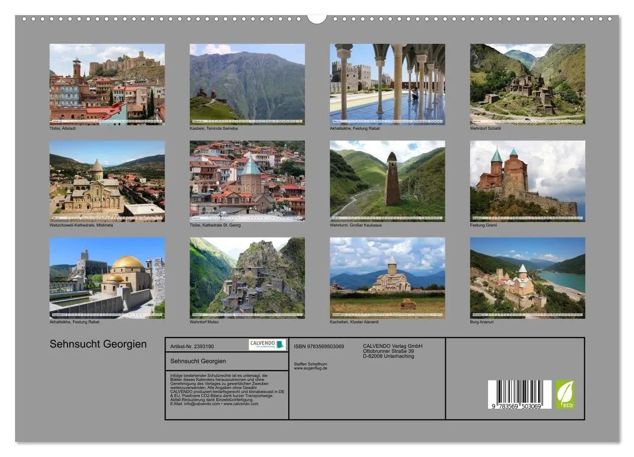 Bild: 9783569503069 | Sehnsucht Georgien (hochwertiger Premium Wandkalender 2027 DIN A2...
