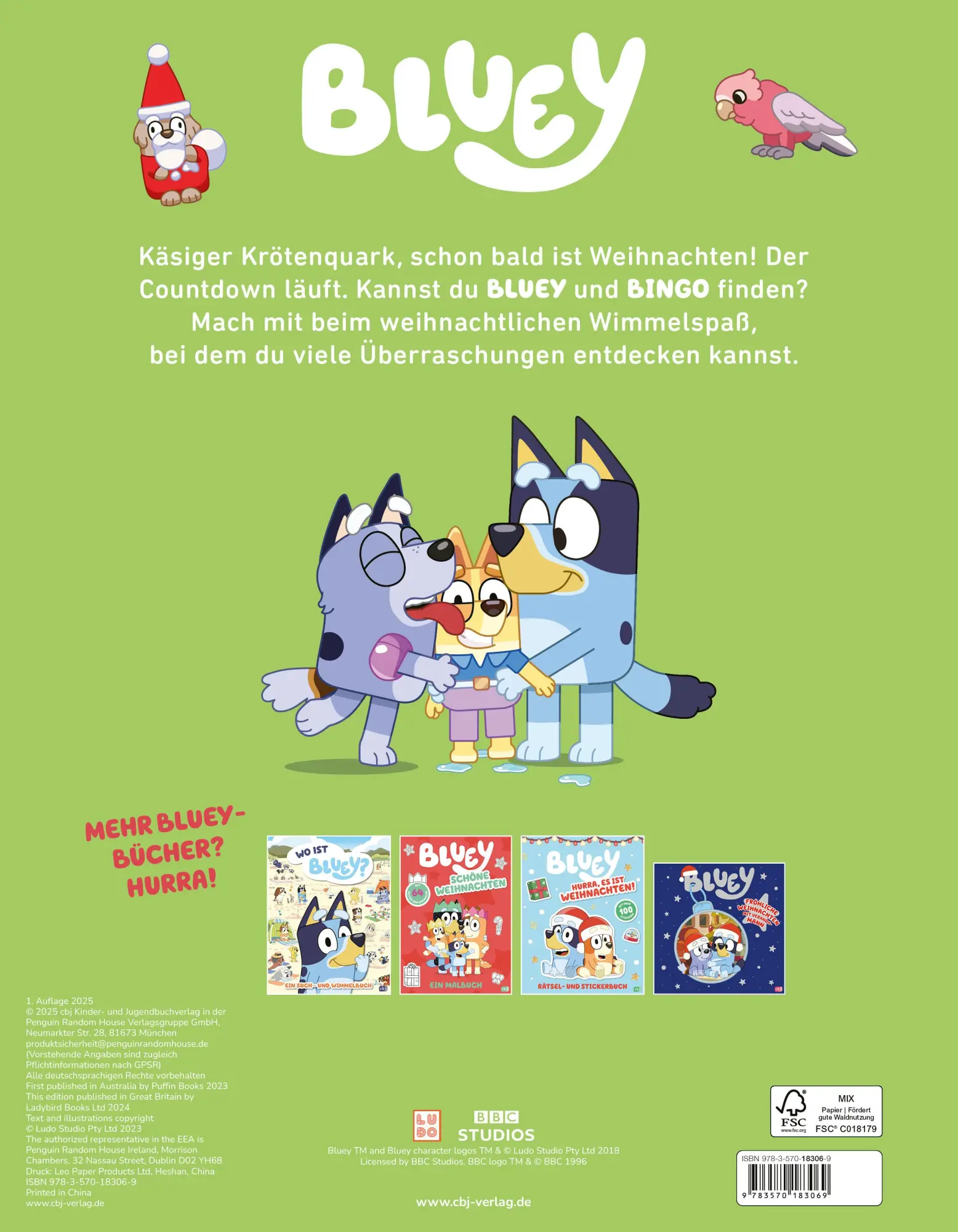 Bild: 9783570183069 | BLUEY - Wo ist BLUEY? an Weihnachten - Ein Such- und Wimmelbuch | Buch