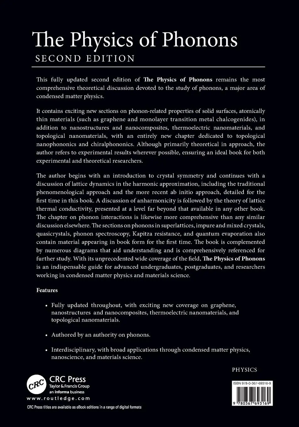 Rückseite: 9780367693169 | The Physics of Phonons | Gyaneshwar P. Srivastava | Taschenbuch | 2024