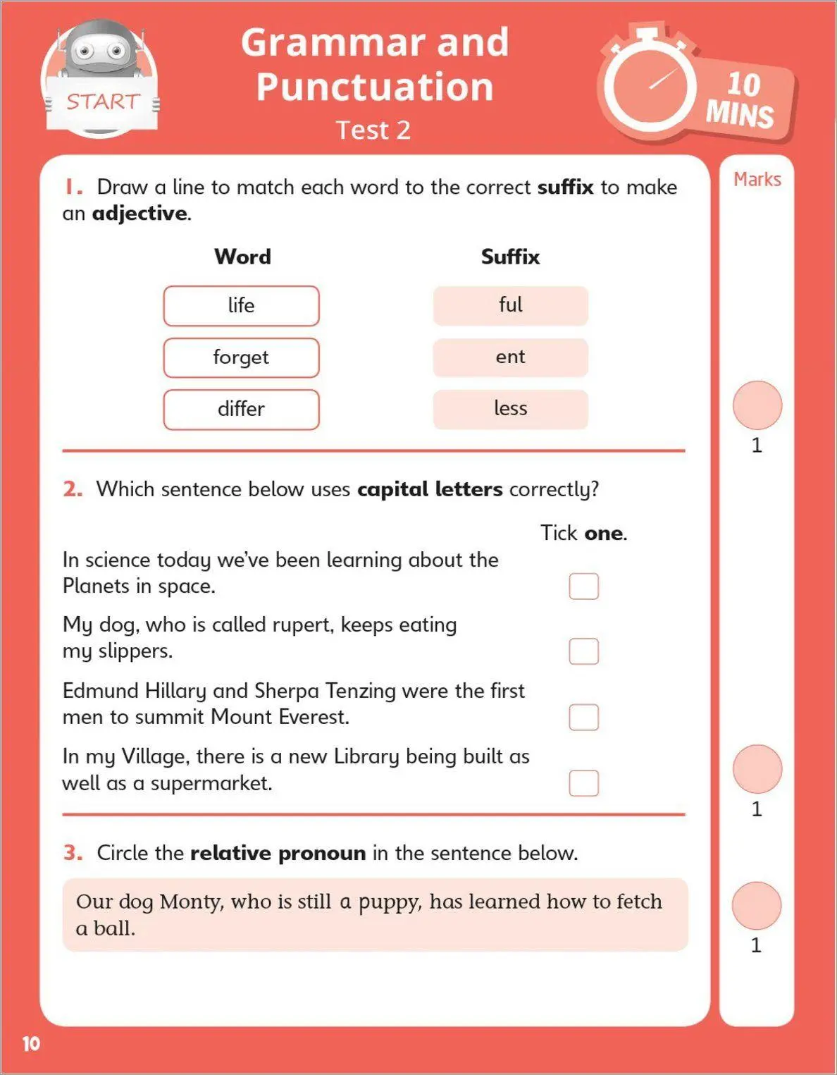 Bild: 9781407183169 | Grammar, Reading &amp; Maths 10-Minute Tests Ages 9-10 | Clare (u. a.)