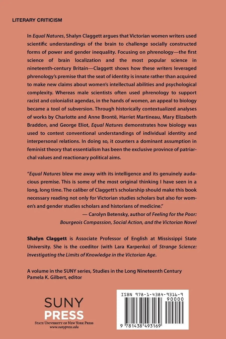 Rückseite: 9781438493169 | Equal Natures | Popular Brain Science and Victorian Women's Writing