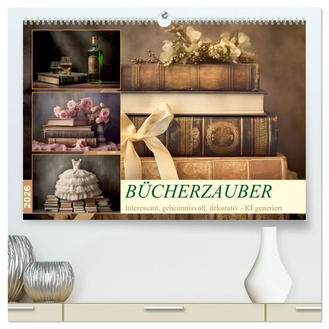 Cover: 9783457483169 | Bücherzauber (hochwertiger Premium Wandkalender 2026 DIN A2 quer),...