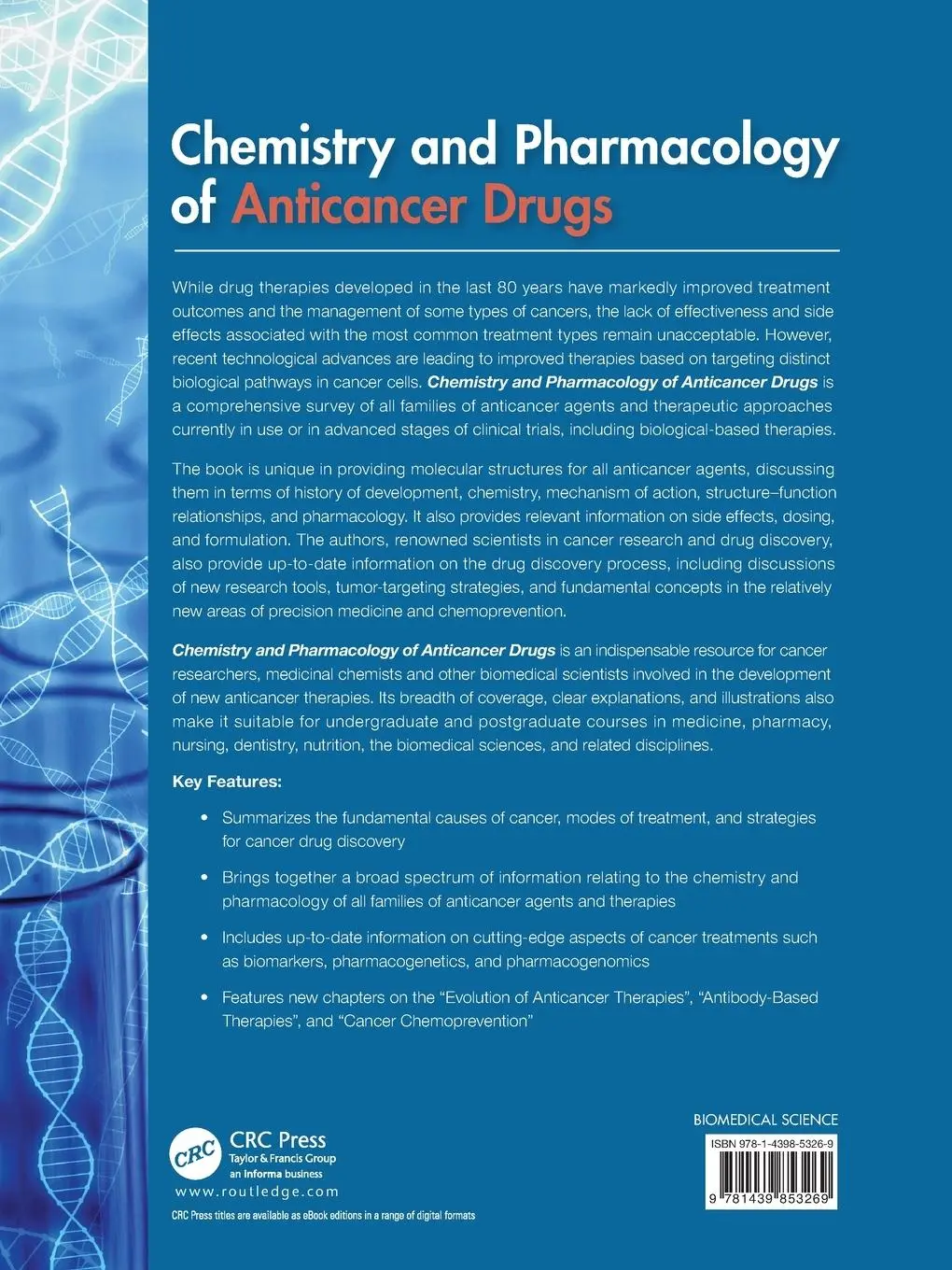 Rückseite: 9781439853269 | Chemistry and Pharmacology of Anticancer Drugs | Thurston (u. a.)