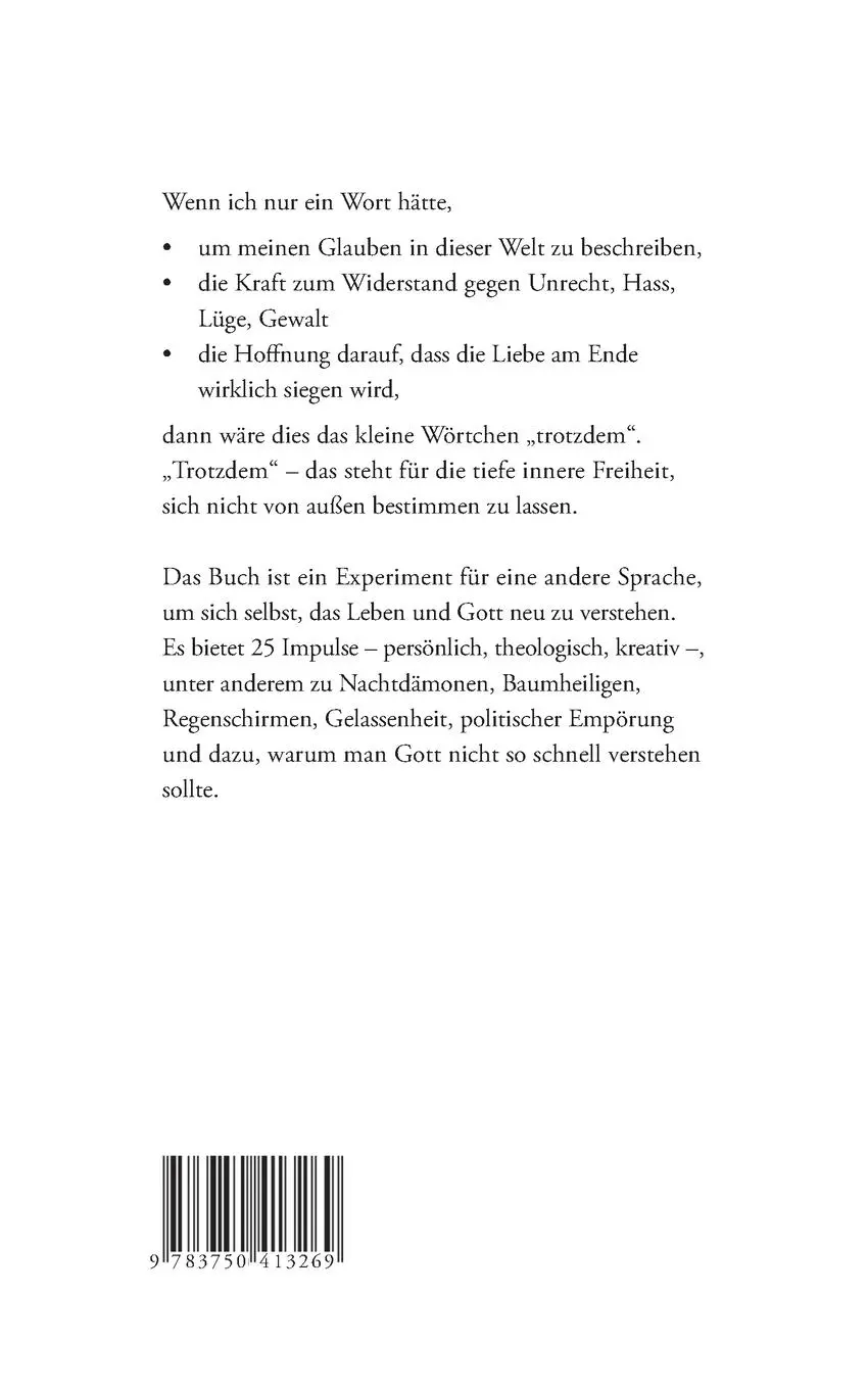 Rückseite: 9783750413269 | Trotzdem | Thorsten Latzel | Taschenbuch | 156 S. | Deutsch | 2019