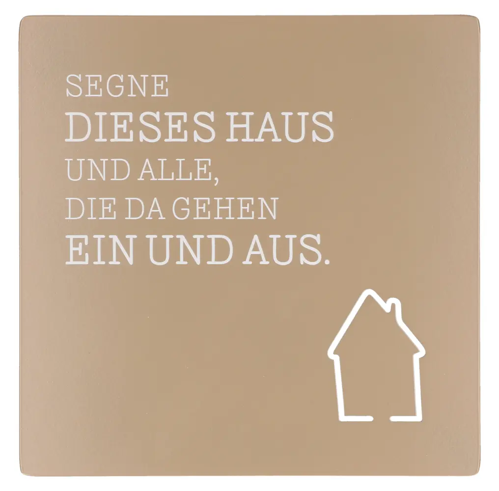 Edelstahltafel - Haussegen