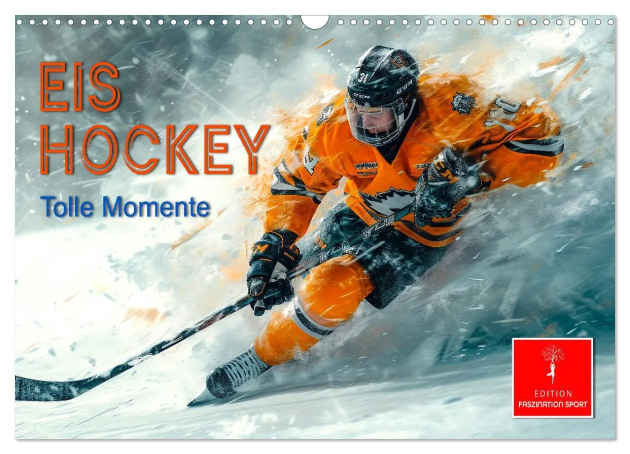 Cover: 9783457463369 | Eishockey - tolle Momente (Wandkalender 2026 DIN A3 quer), CALVENDO...