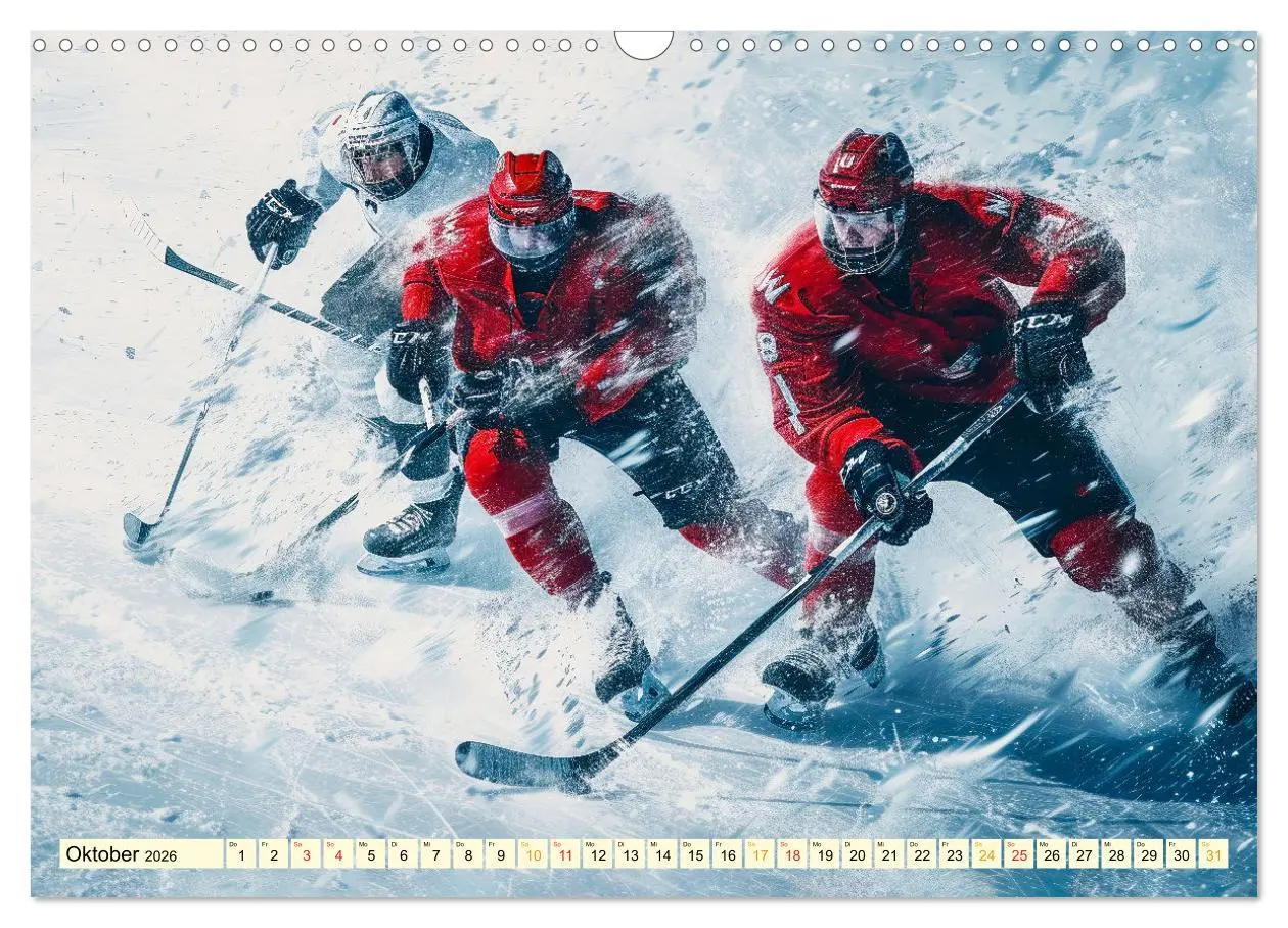 Bild: 9783457463369 | Eishockey - tolle Momente (Wandkalender 2026 DIN A3 quer), CALVENDO...