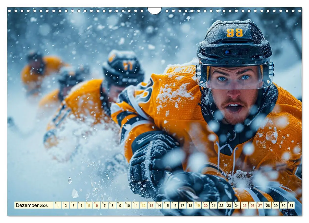 Bild: 9783457463369 | Eishockey - tolle Momente (Wandkalender 2026 DIN A3 quer), CALVENDO...