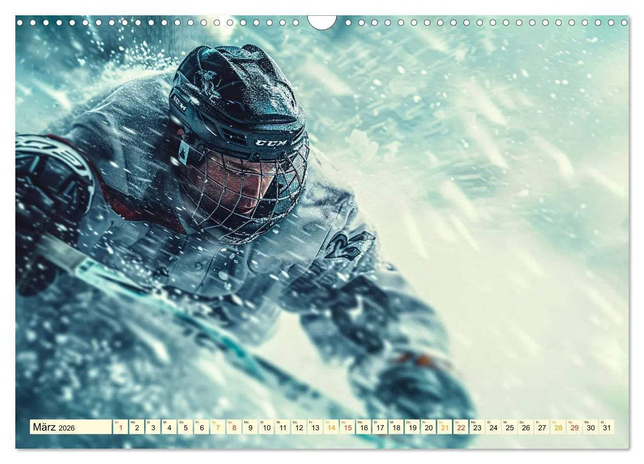Bild: 9783457463369 | Eishockey - tolle Momente (Wandkalender 2026 DIN A3 quer), CALVENDO...