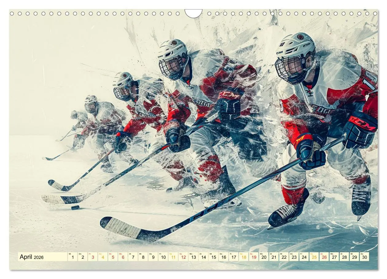 Bild: 9783457463369 | Eishockey - tolle Momente (Wandkalender 2026 DIN A3 quer), CALVENDO...