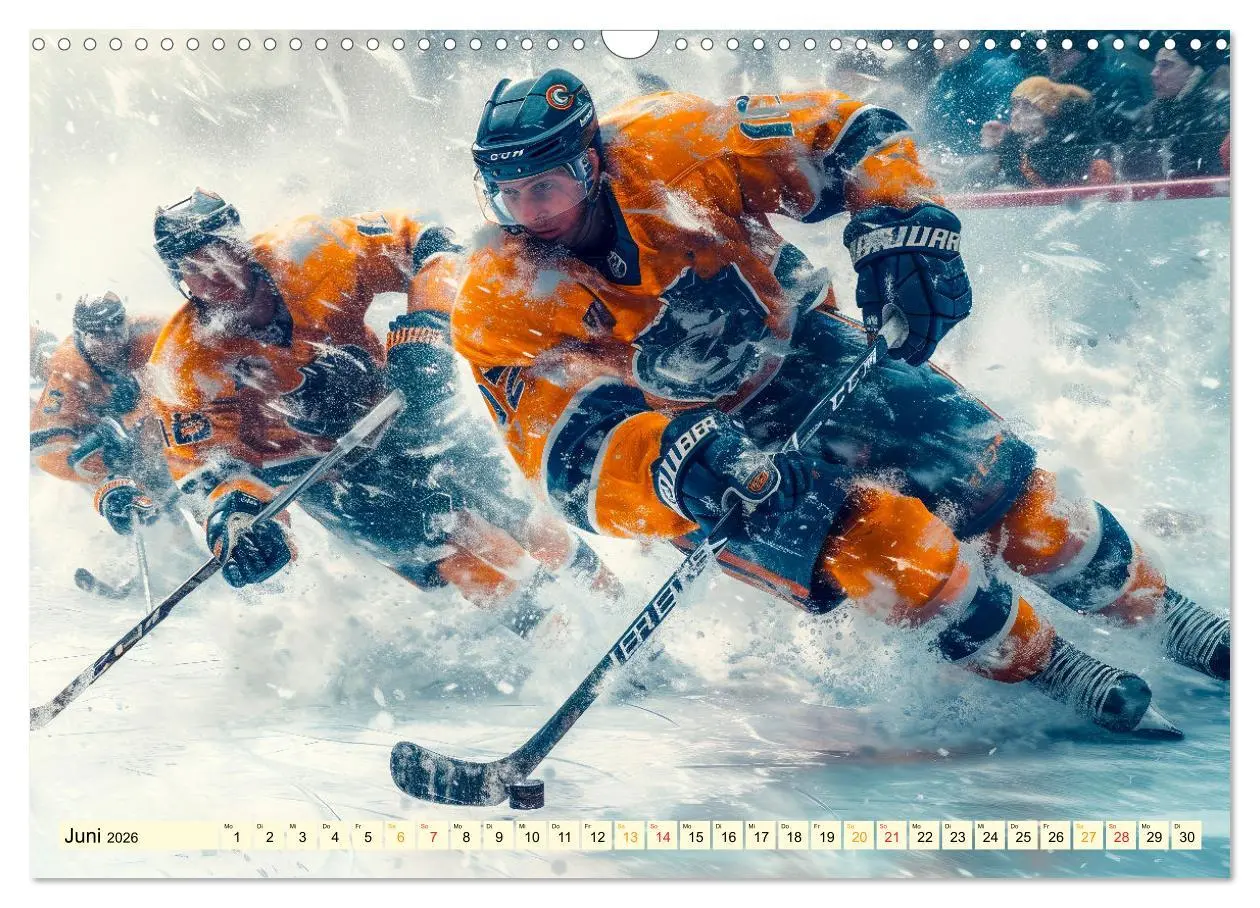 Bild: 9783457463369 | Eishockey - tolle Momente (Wandkalender 2026 DIN A3 quer), CALVENDO...