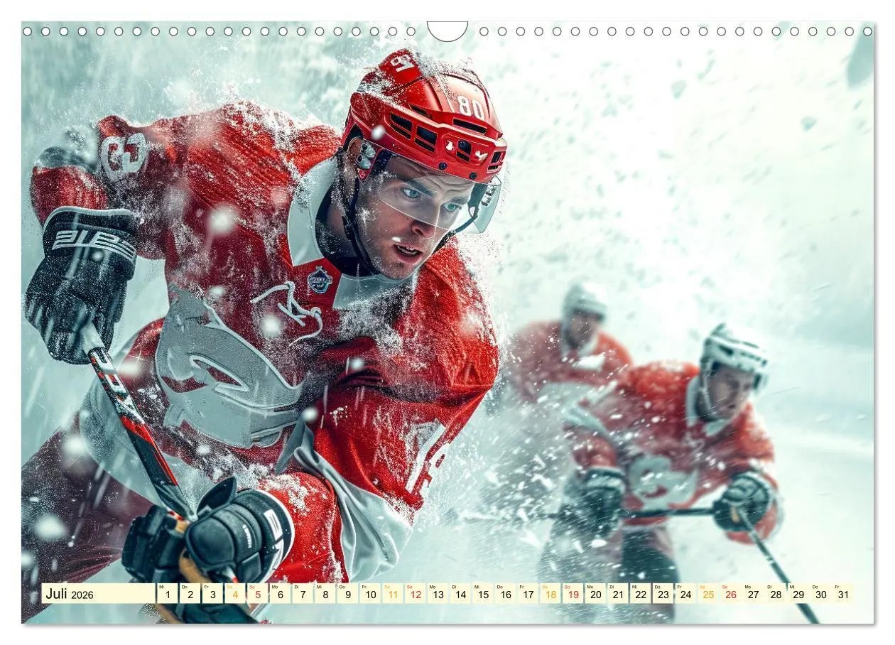 Bild: 9783457463369 | Eishockey - tolle Momente (Wandkalender 2026 DIN A3 quer), CALVENDO...