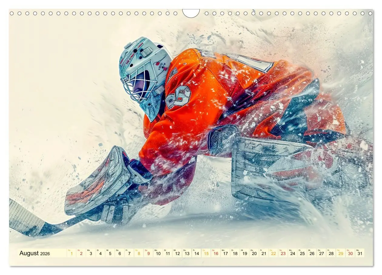 Bild: 9783457463369 | Eishockey - tolle Momente (Wandkalender 2026 DIN A3 quer), CALVENDO...