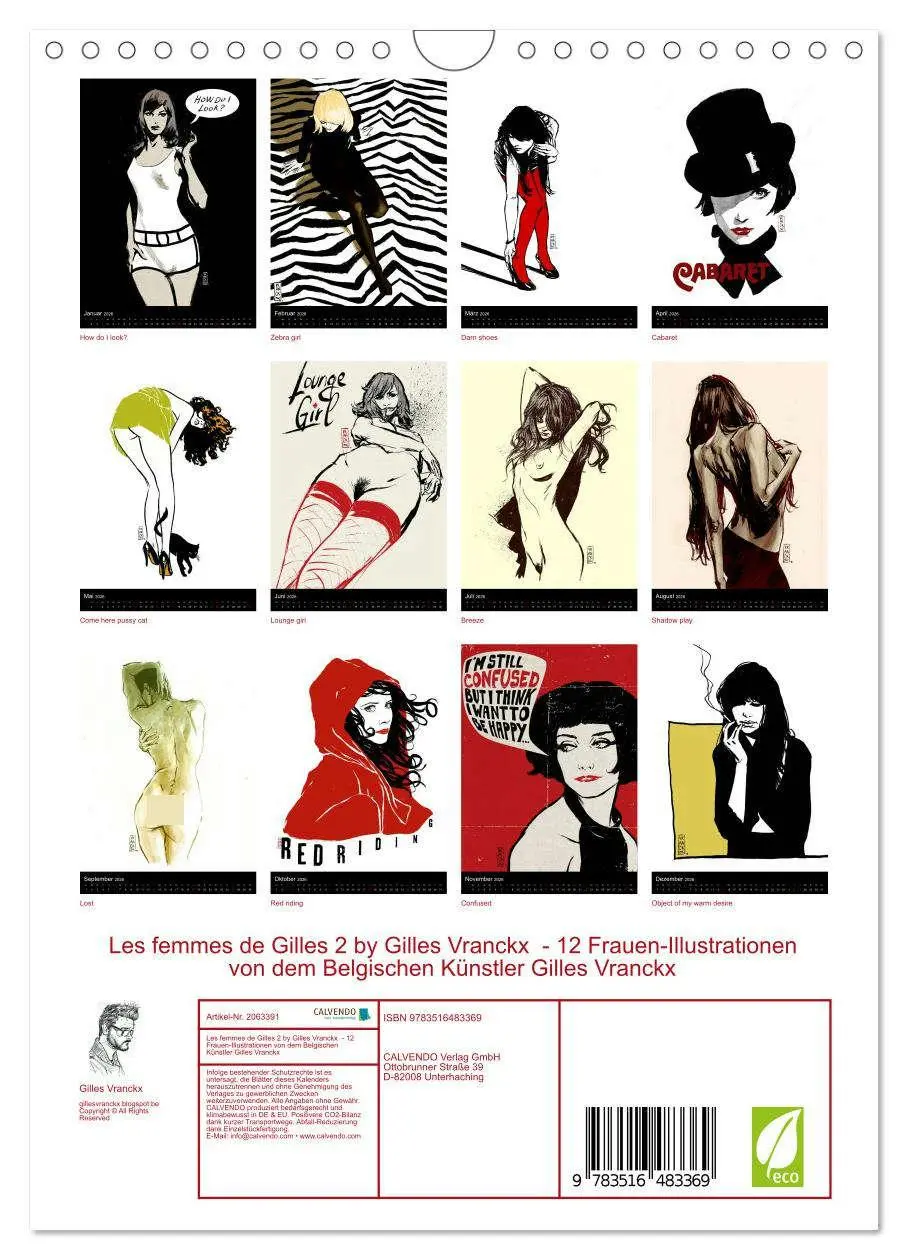 Bild: 9783516483369 | Les femmes de Gilles 2 by Gilles Vranckx - 12 Frauen-Illustrationen...