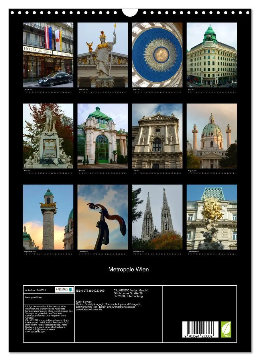 Bild: 9783594223369 | Metropole Wien (Wandkalender 2027 DIN A3 hoch), CALVENDO...