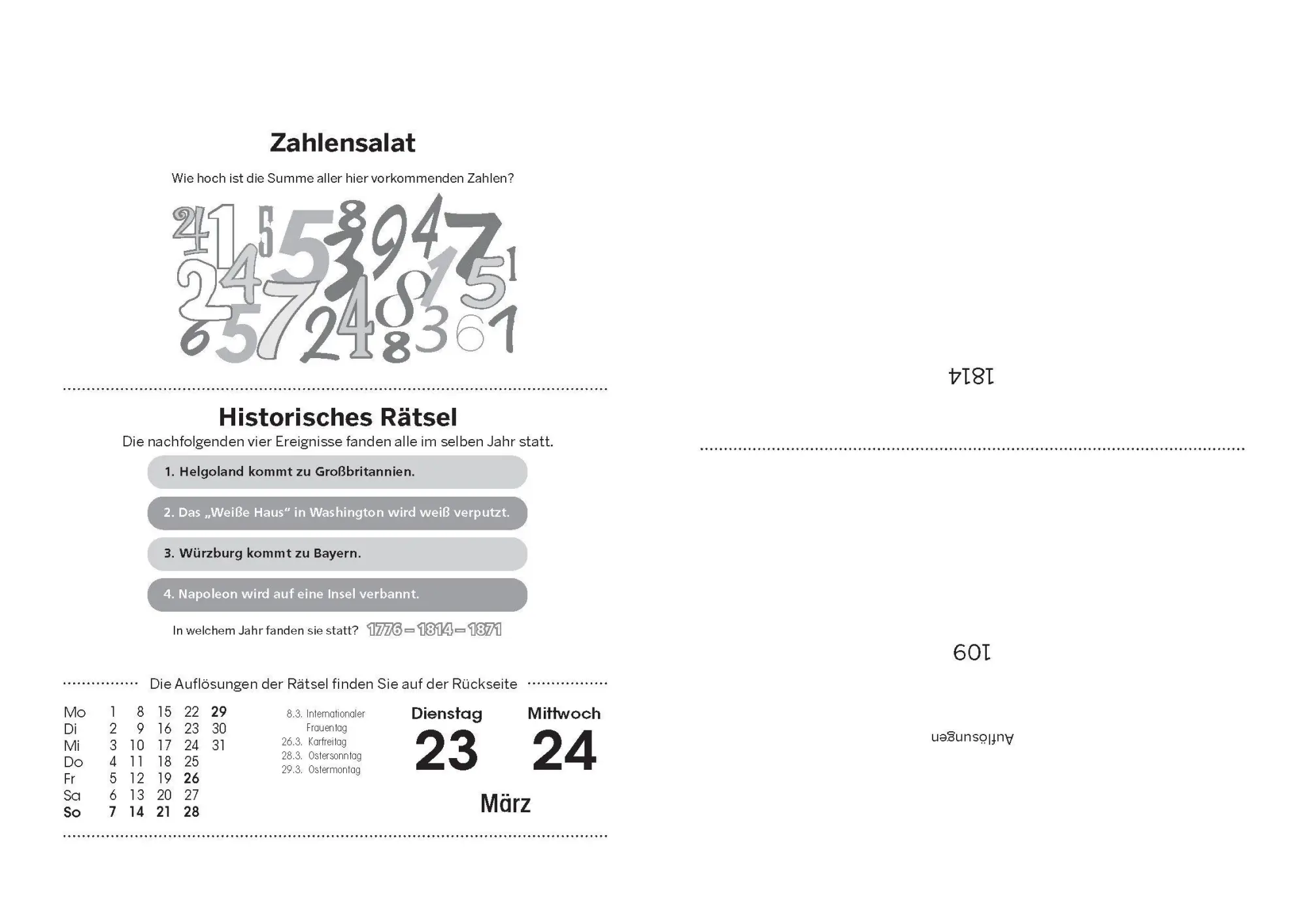 Bild: 9783809453369 | Fit im Kopf - der Gehirnjogging-Kalender 2027 | Eberhard Krüger | 2027