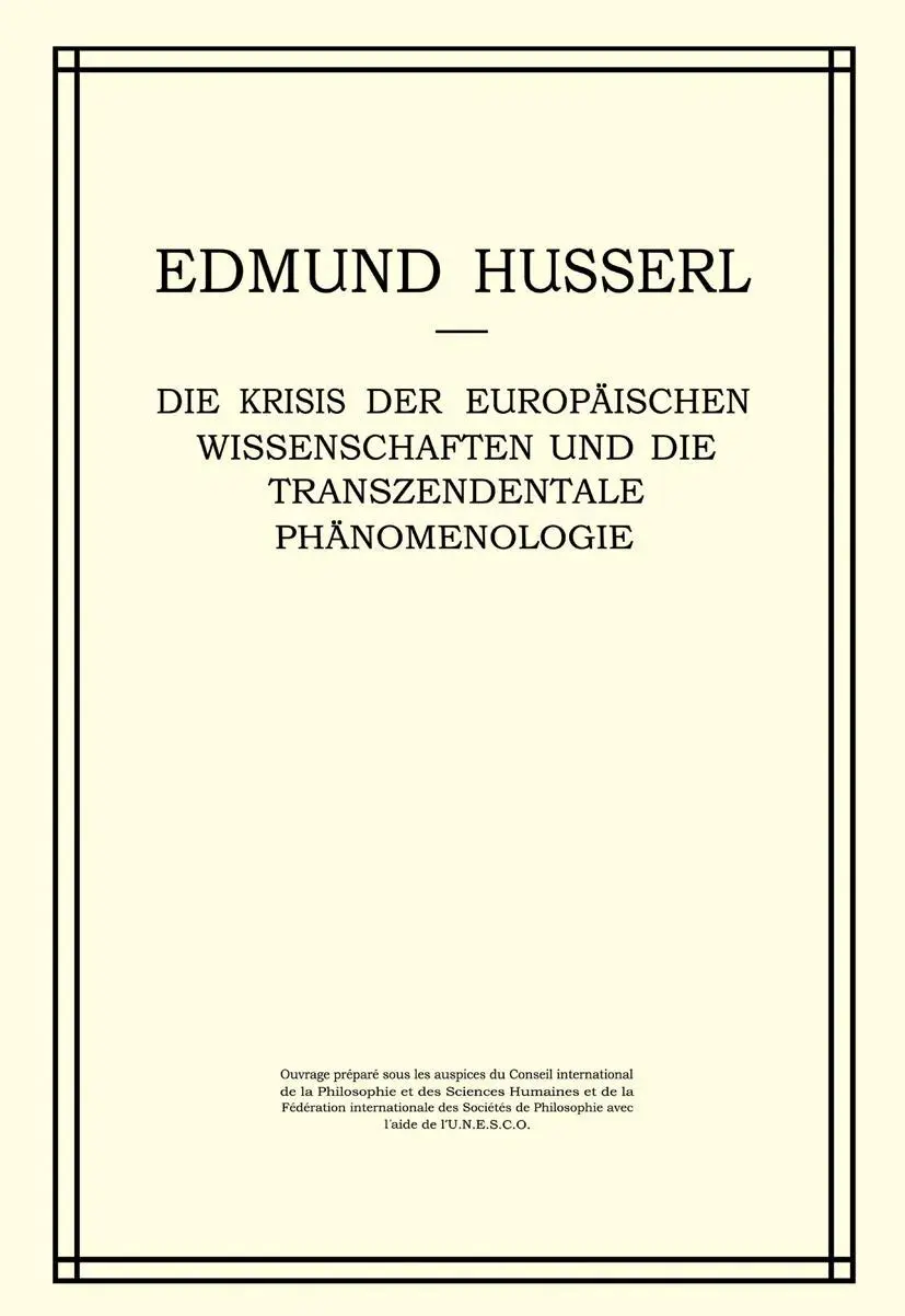 Cover: 9789401013369 | Die Krisis der Europäischen Wissenschaften und die Transzendentale...