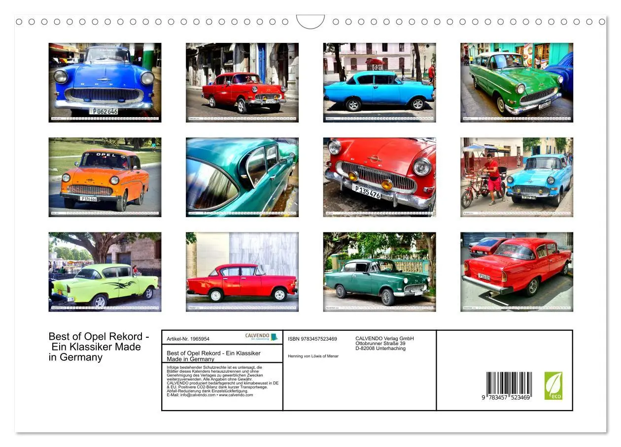 Bild: 9783457523469 | Best of Opel Rekord - Ein Klassiker Made in Germany (Wandkalender...