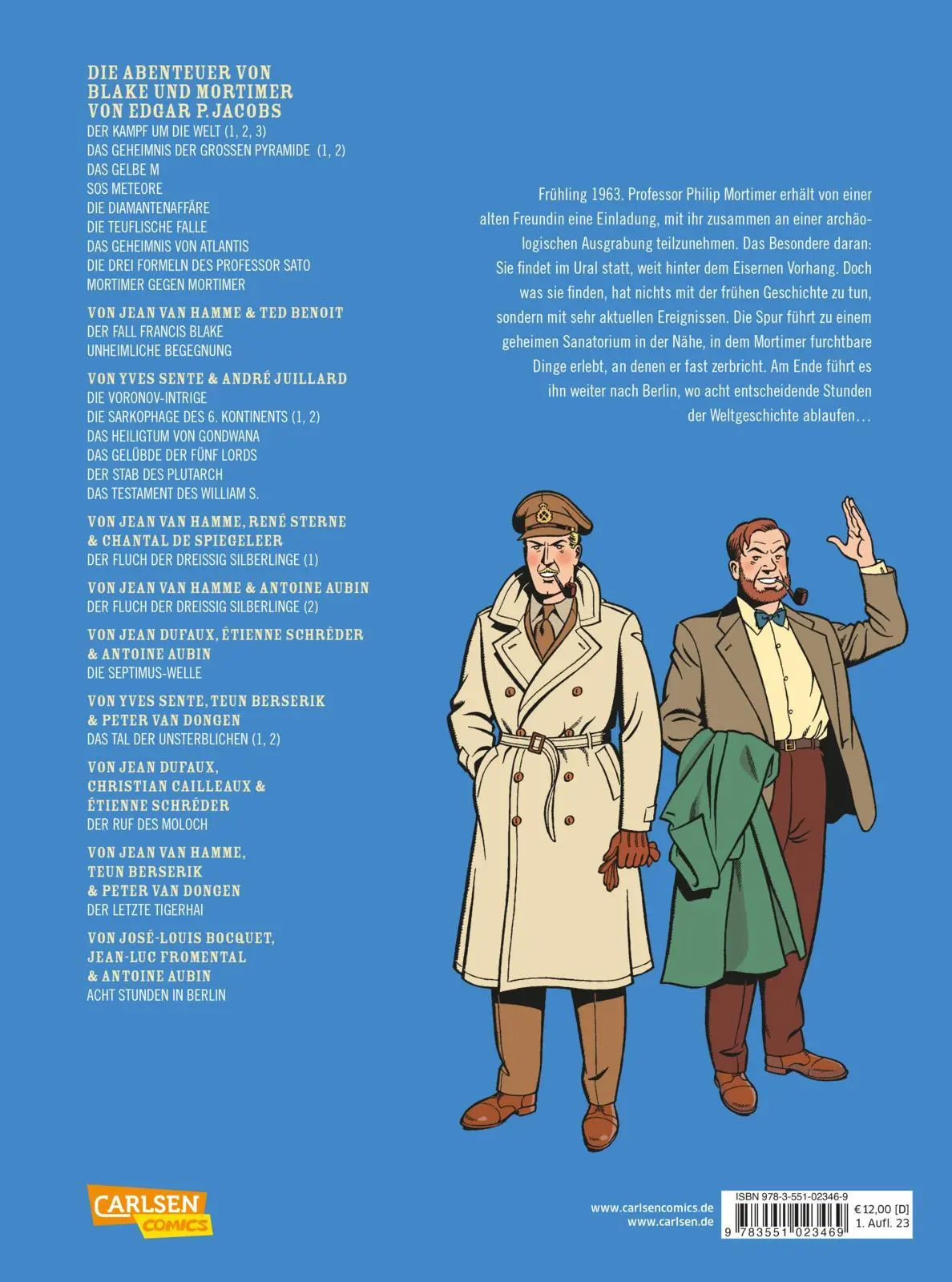 Rückseite: 9783551023469 | Blake und Mortimer 26: Acht Stunden in Berlin | Bocquet (u. a.) | Buch