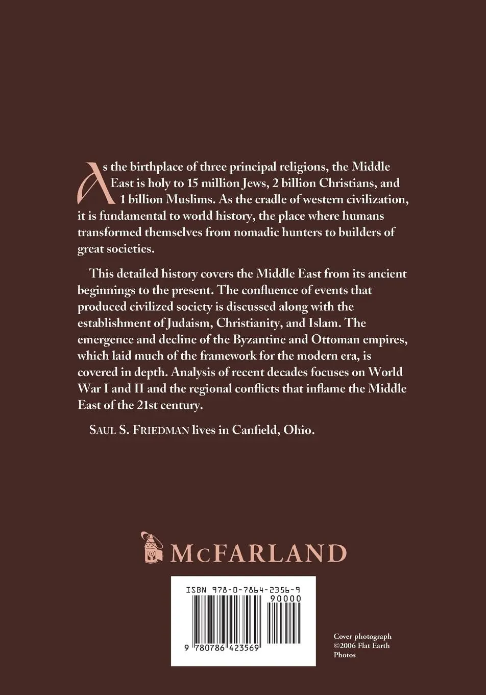 Rückseite: 9780786423569 | A History of the Middle East | Saul S. Friedman | Taschenbuch | 2006