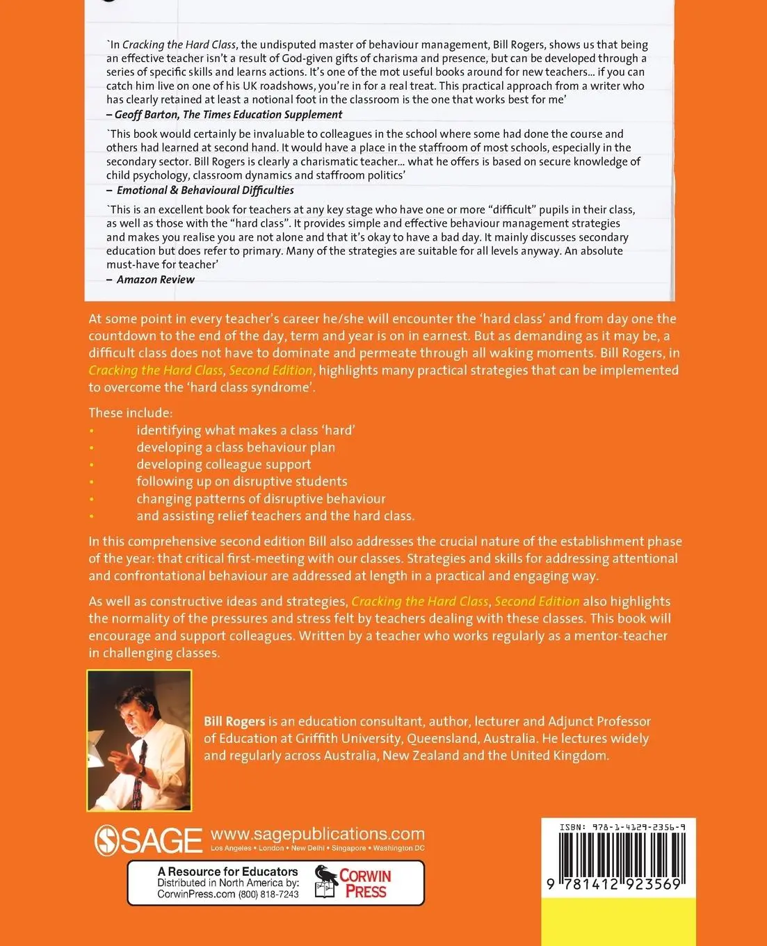 Rückseite: 9781412923569 | Cracking the Hard Class | Bill Rogers | Taschenbuch | Englisch | 2006